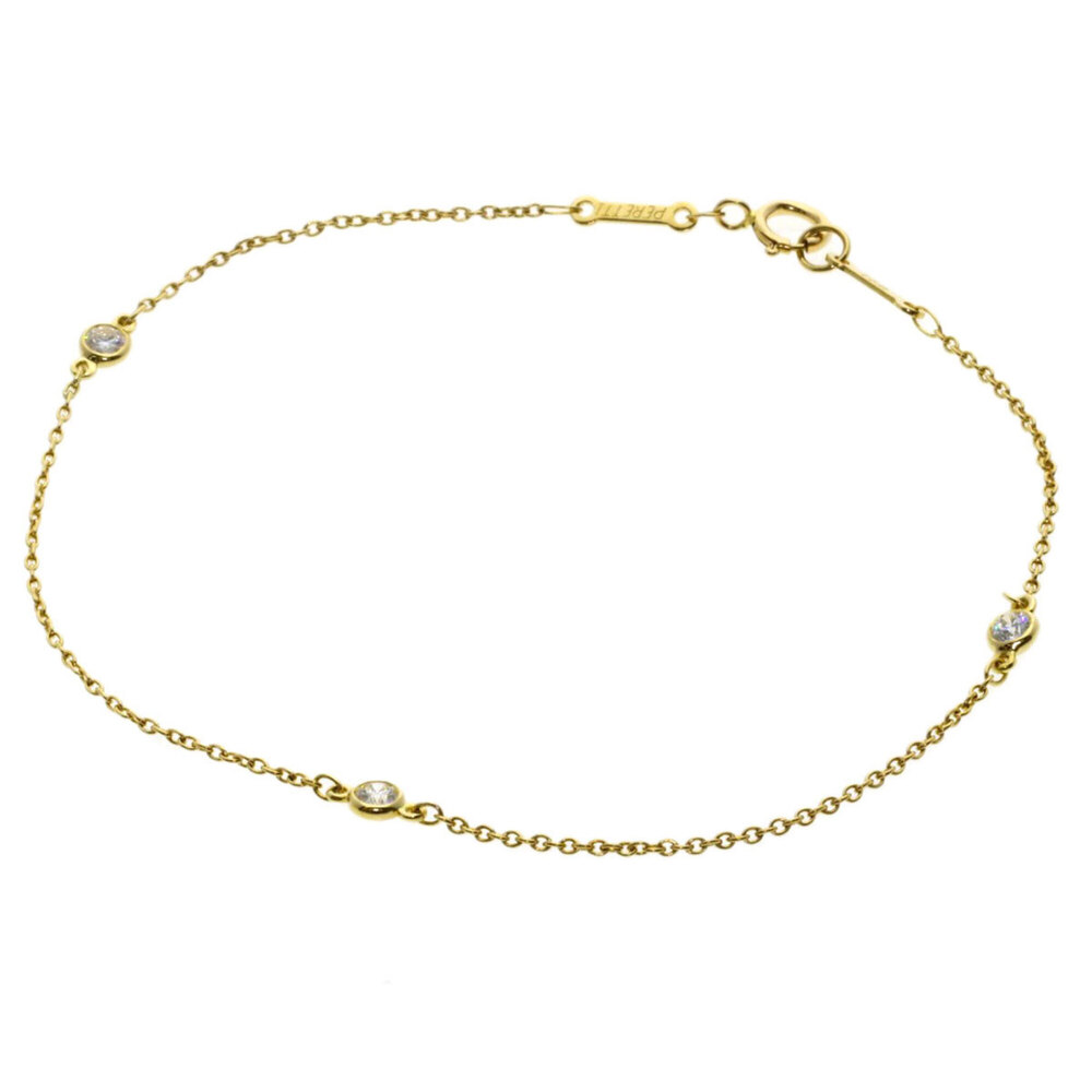 TIFFANY Authentic 18k Gold Diamond Charm Bracelet